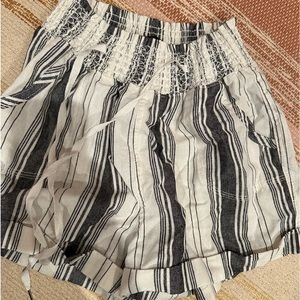 Striped drawstring shorts